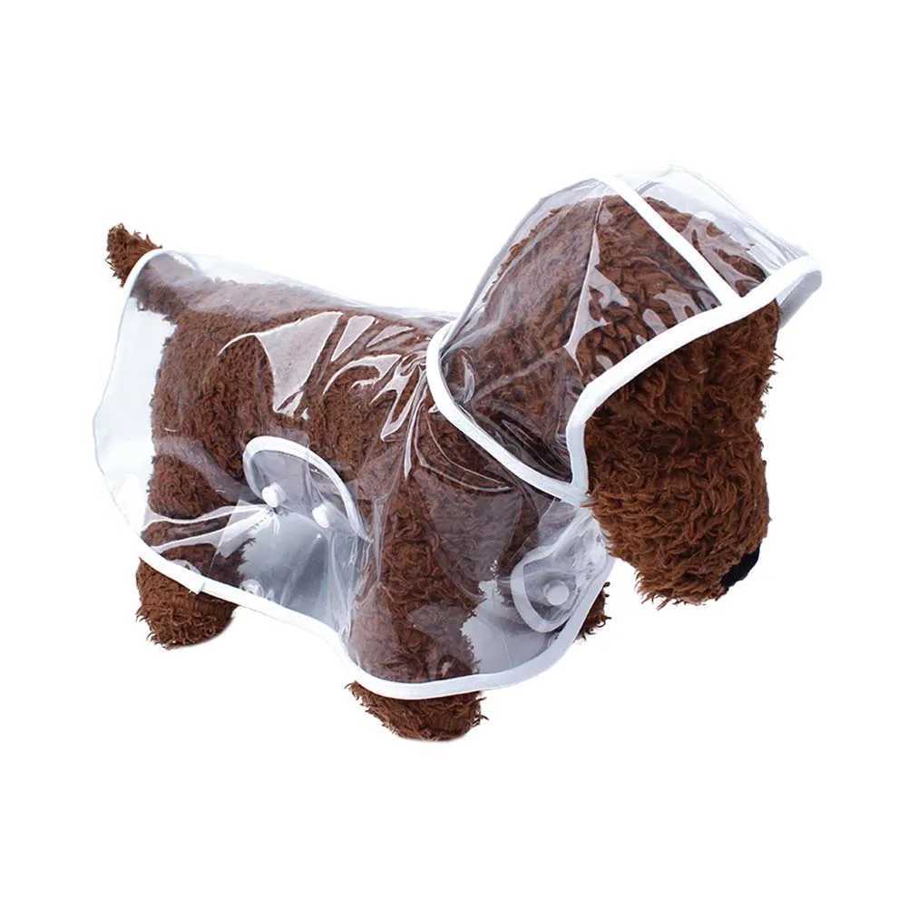 1PC Waterproof Dog Coat Rain Jacket Pet Clothes Puppy Raincoat Transparent Hoody Clothing for DogsXJ250121