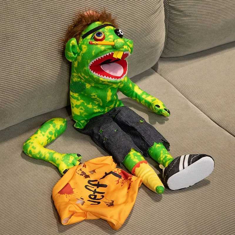 Funny Jeffy Hand Puppet Doll Toy Talk Show Roleplay Movable Mouth Props Chef Police Prince Dad Mom Penelope Cody Junior Joseph X250129