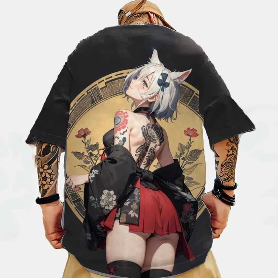 Mens 3D T-shirt Anime Cartoon Print Summer Short Sleeve Fashion T-shirts For Men T-shirt Casual Loose Top MaleXJ250117