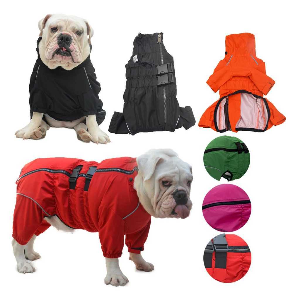 Dogs Raincoats Bulldog 4 Legs Covered Waterproof Reflective French Bulldog Dog Clothes Vest Outdoor Bully Pitbull Rain JacketXJ250121