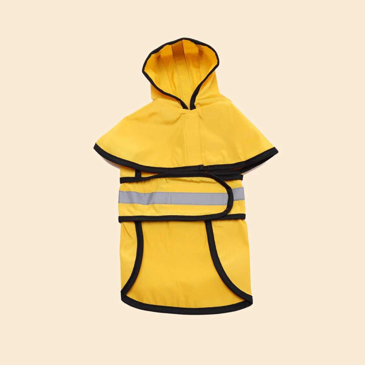 Large Dog Waterproof Raincoat Adjustable Pet Water Proof Clothes Lightweight Rain Jacket Poncho Hoodies with Strip ReflectiveXJ250121
