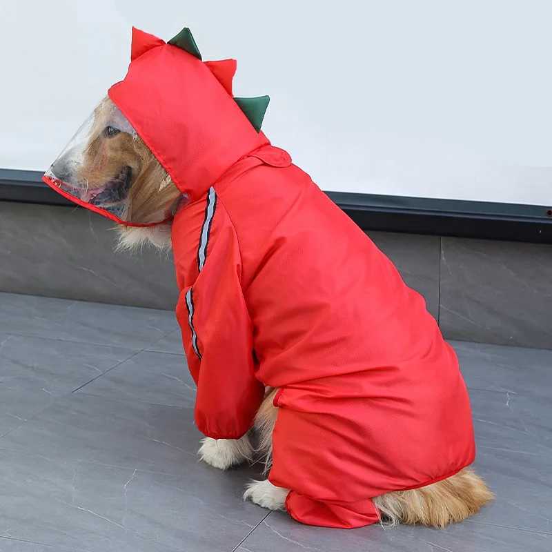Fashion 3D Dinosaur Frog Style Raincoats Pet Dog Waterproof Clothes for Small Medium Big Dogs Rain Coat Pug Teddy Corgi JacketXJ250121