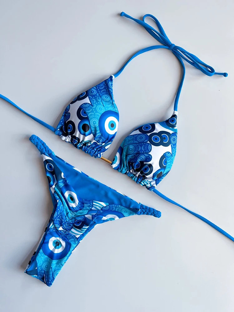 OIINAA Sexy Bikini Set Women Swimsuit Two-pieces Chic Printed Beachwear Summer 2025 Fashion Swimwear Bathing Suit Beachwear 250122