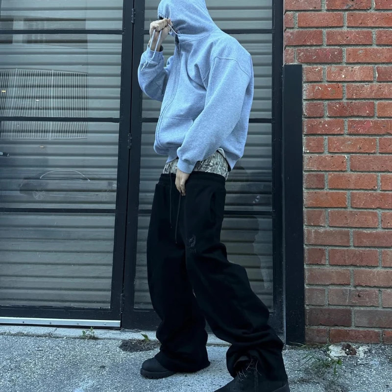 Y2K Harajuku casualwear fashionable cotton camouflage double waist American style emo men women streetwear vintage joggers pants 250116