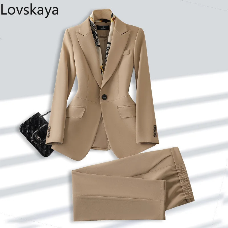 Korean version of womens long sleeved professional formal suit set interview work uniform 250122