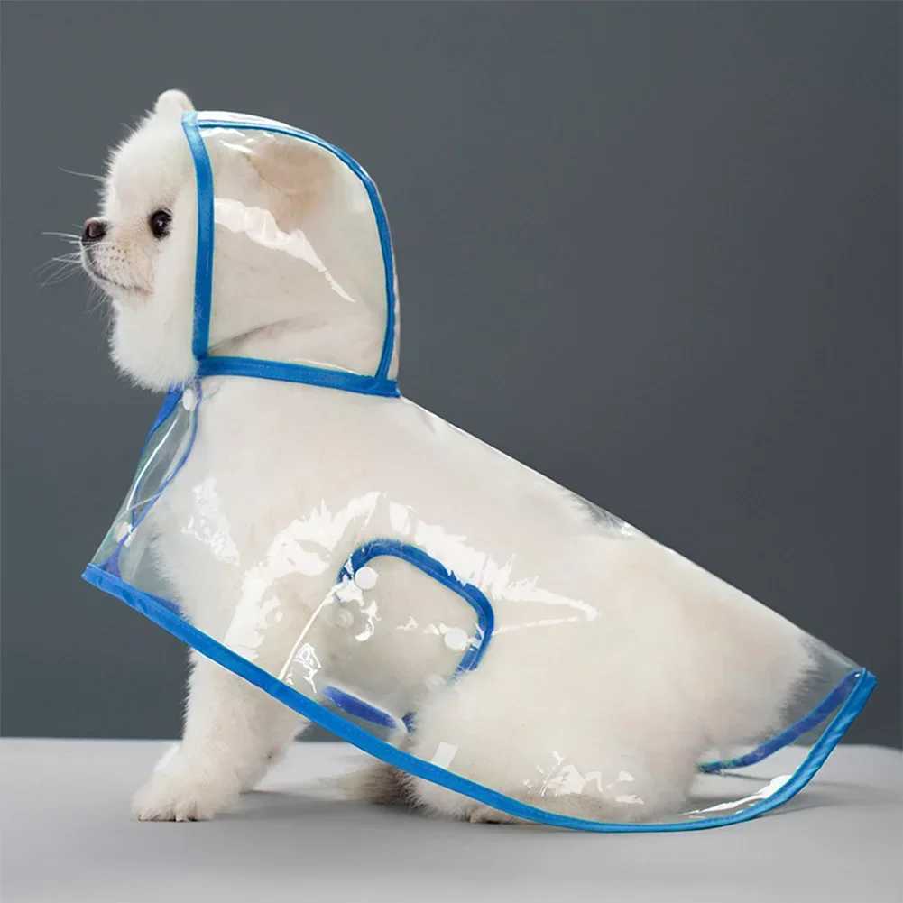 Pet Raincoat Waterproof Pet Clothes Hooded Rain Jacket for Small Medium Cat Dogs Transparent Plastic Puppy Rain Poncho RainwearXJ250121