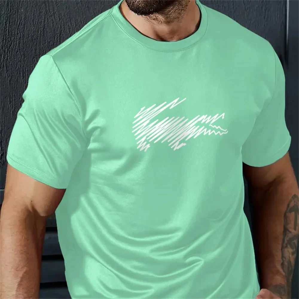 Men T Shirt Crocodile Pattern Casual Male Fashion Short Sleeve T-Shirt 3d Printed Tees Outdoor Oversized Mens Clothing 2024 TopXJ250117