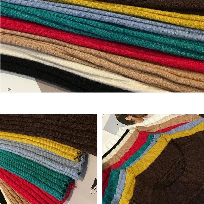 Summer Knitted Sweater Blouse Women Casual Slim Half Sleeve Solid Base Tee Shirt Casual Female Knit Shirts Women Tops 13466 250121