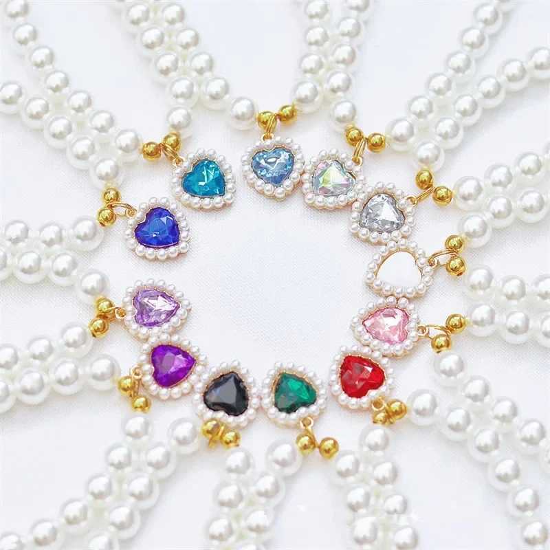 Adjustable pet pearl necklace accessory suitable for cat Gotas animal fashion gemstone Sphinx cat collar cat dog Collier chat X250129