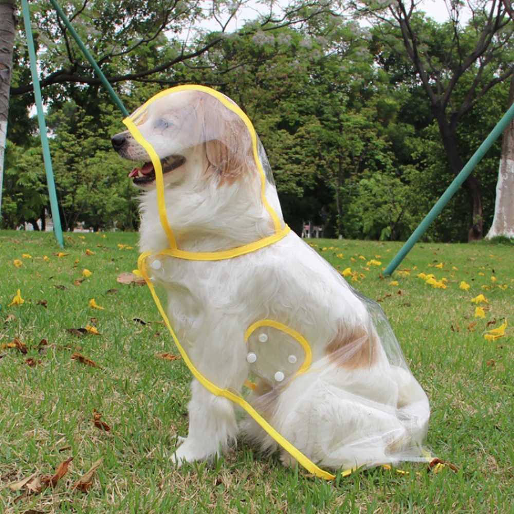 L-8XL Large Size Dog Raincoat Waterproof Transparent Thickened Big Dog Raincoat Cloaked To Prevent Water Seepage Rain CoatXJ250121