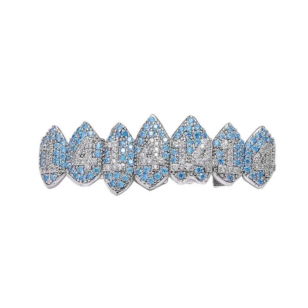 Hip Hop Bling Cubic Zircon Teeth Grillz Set For Unisex Top Bottom Mouth Gold Silver Color Removable Dental Fashion JewelryXJ250114