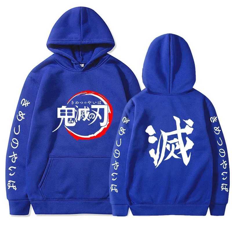 Demon Slayer Hoodies Men Fashion Letter Graphic Printed Sweatshirts Women Casual Harajuku Streetwear Hooded Pullover SudaderasXJ2500118