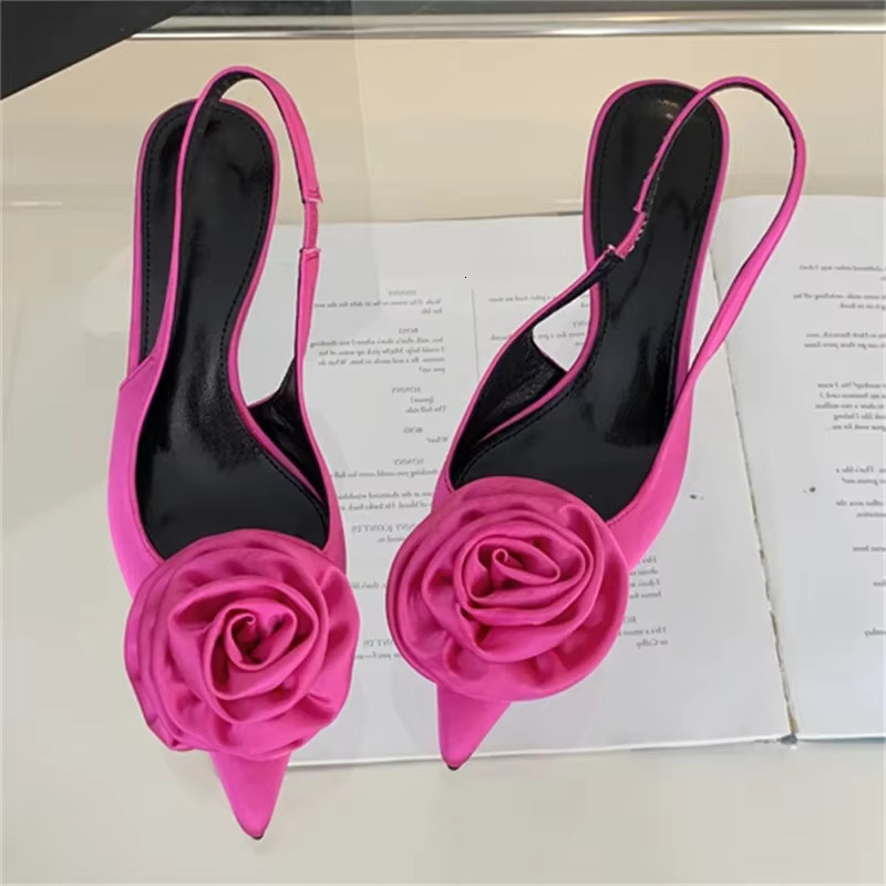 Eilyken Sexy Silk Sgback Pointed Toe Women Pumps Fashion Design Wers Thin Heels Banquet Prom Shoes