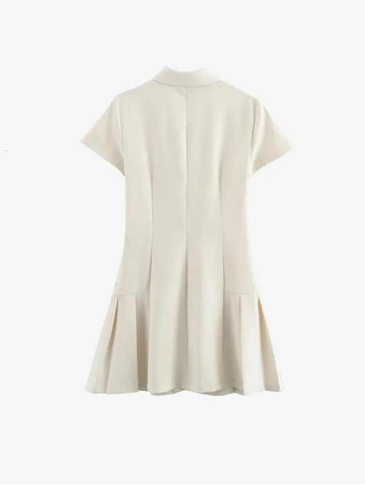 2024 Summer Womens Fashion Style Solid Color Casual Single breasted Collar Shirt Dress Fashionable and Versatile 250107