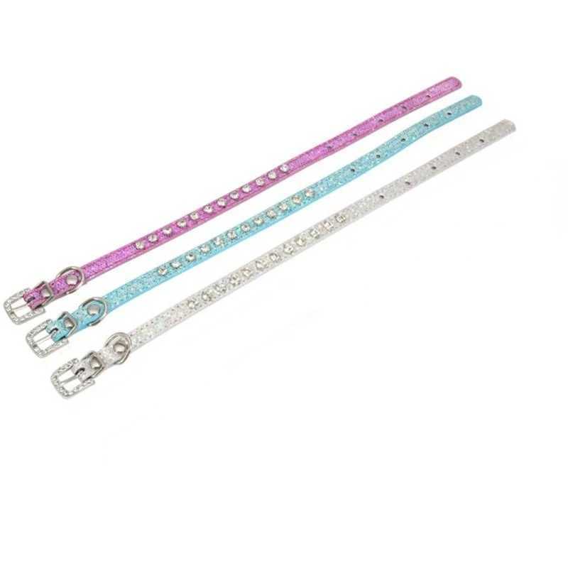 Cute Bling Rhinestone Dog Collar Crystal Diamond Cat Collar Kitten Puppy Collars for Small Medium Pets X250129