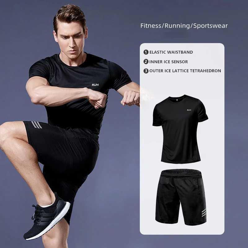 Mens Sportswear Tracksuit Gym Compression Clothing Fitness Running Set Athletic Wear T Shirts Sportswear Mens Shirts X250129