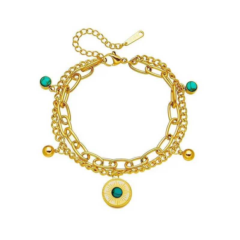 Vintage Stainless Steel Bracelet for Wen Evil Eye Charm Bangles Steampunk Gothic Party Luxury Jewelry Gift X250129