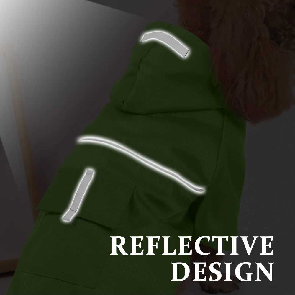 Waterproof Dog Raincoat Reflective Dog Clothes French Hoodies Jumpsuit Rain Coats For Small Medium Large Dogs Chihuahua PitbullXJ250121