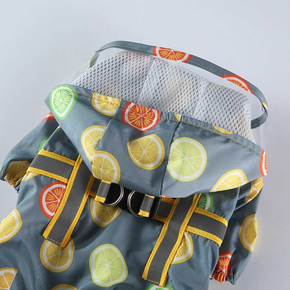Dog Raincoat Dog Hooded Poncho 4 Legs Dog Rain Jacket with D Leash Ring Waterproof Dog Rain Clothes for Small Medium DogsXJ250121