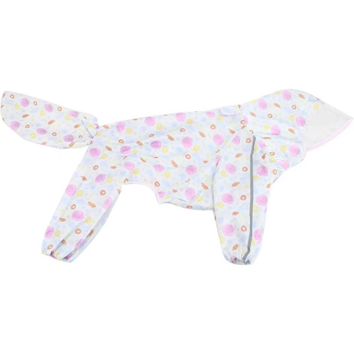 Extra Large Dog Hooded Raincoat with Transparent Brim Breathable 4-Legged Design Cartoon Print for Labrador Golden RetrieverXJ250121