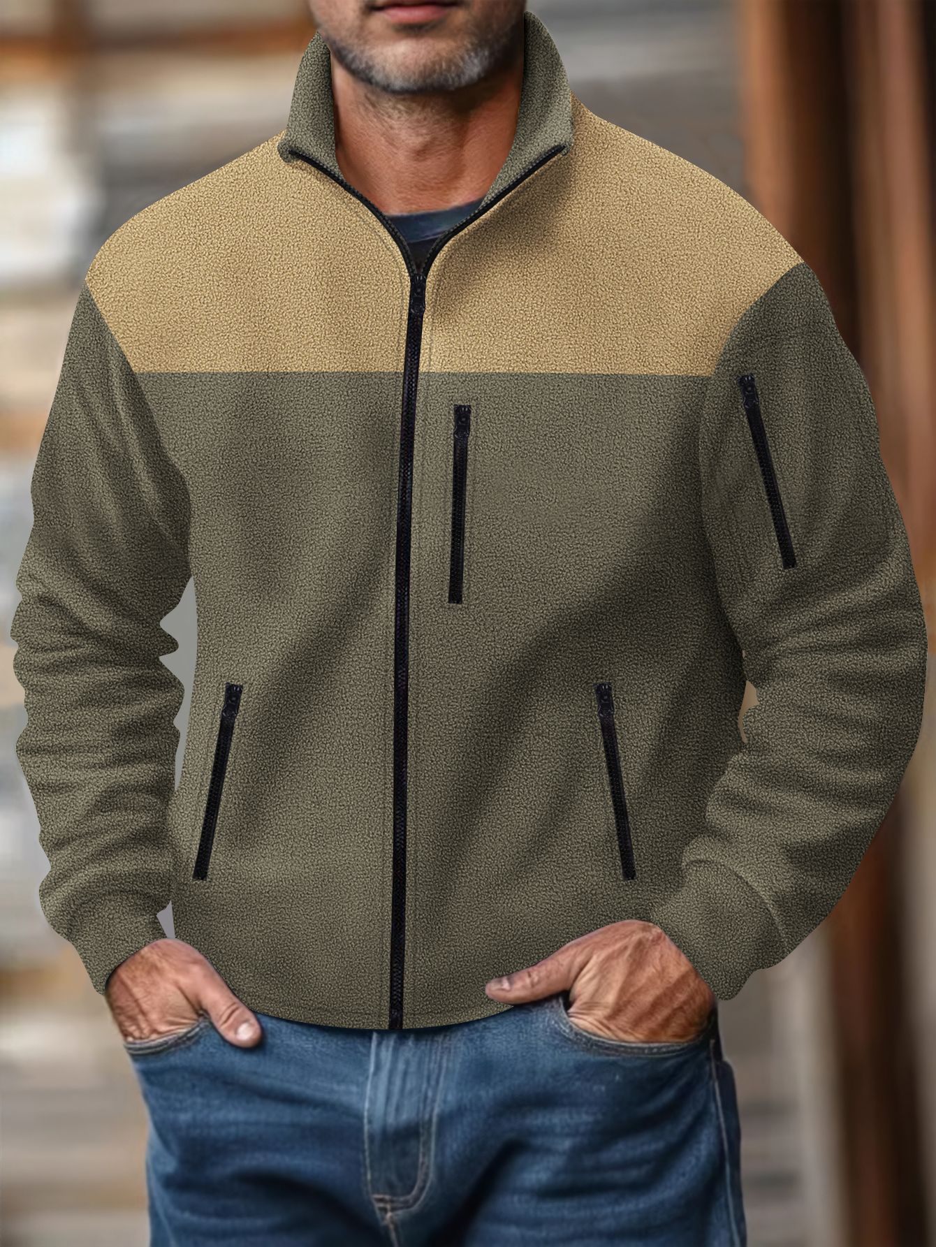 Streetwear Sweatshirts for Men Fleece Unisex High Quality Drop Shoulder Oversized Cardigan Hoodie