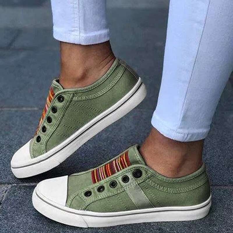 2022 Low-cut Trainers Canvas Flat Casual Vulcanize Shoes New Women Summer Autumn Sneakers Ladies WDHKUN