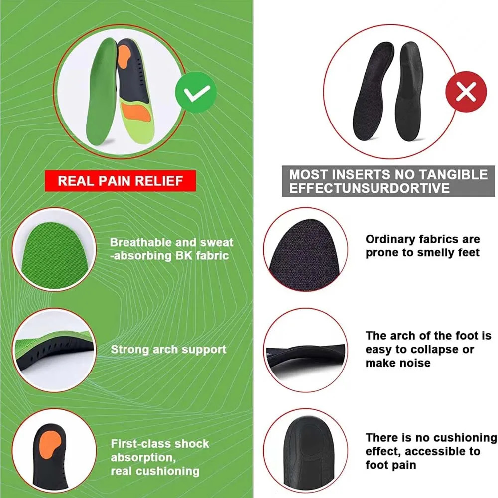 Premium Silicone Gel Insoles for Shoe Men Women Orthopedic Arch Support Sports Insoles for Flat Feet Plantar Fasciitis Shoe Sole 250120