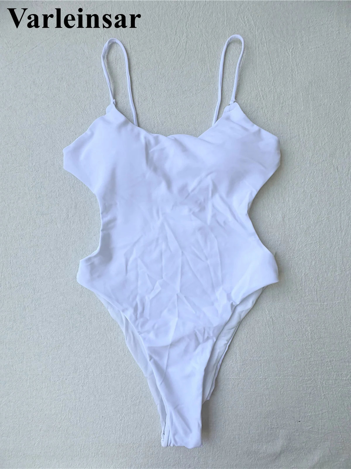 Backless Scrunch Butt High Leg Cut Women Swimwear One Piece Swimsuit Female Thong Padded Bather Bathing Suit Swim V5967 250117