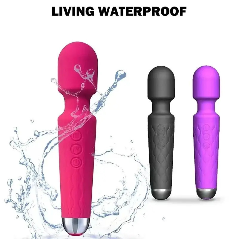 Powerful Double Vibrator Silicone AV Wand G-Spot Massager Dildo Clitoris Nipple Stimulator for Women Sex Toys Couple Adults 18 250114