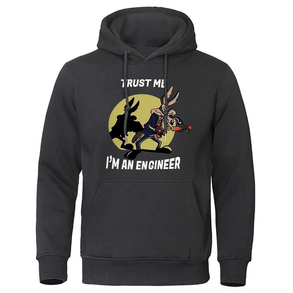 Trust Me Im An Engineer Print Hoodies Male Pure Fleece Casual Clothing Round Neck Engineering Hoody Classic Oversized PulloversXJ2500118