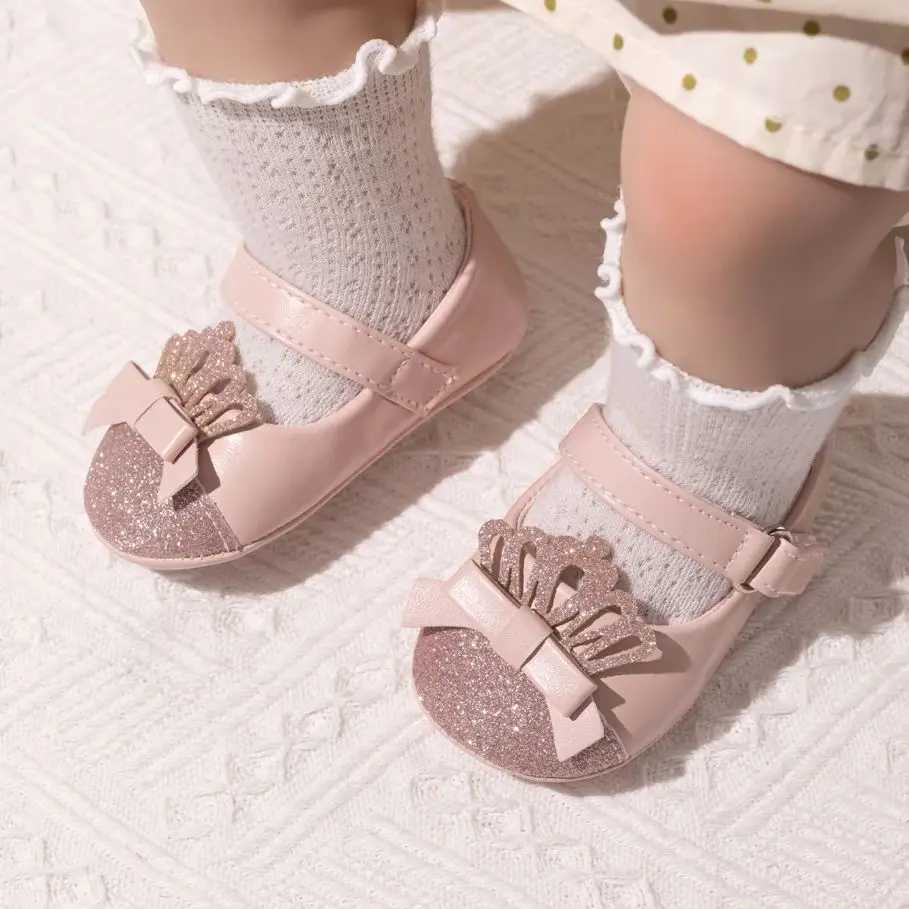 KIDSUN Spring and Autumn Newborn Baby Shoes Casual Dress Shoes Anti slip PU Leather Party Wedding Princess Baby Shoes 0-18M X250129