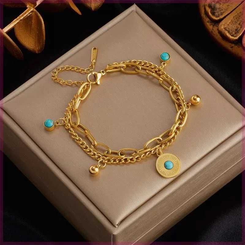 Vintage Stainless Steel Bracelet for Wen Evil Eye Charm Bangles Steampunk Gothic Party Luxury Jewelry Gift X250129