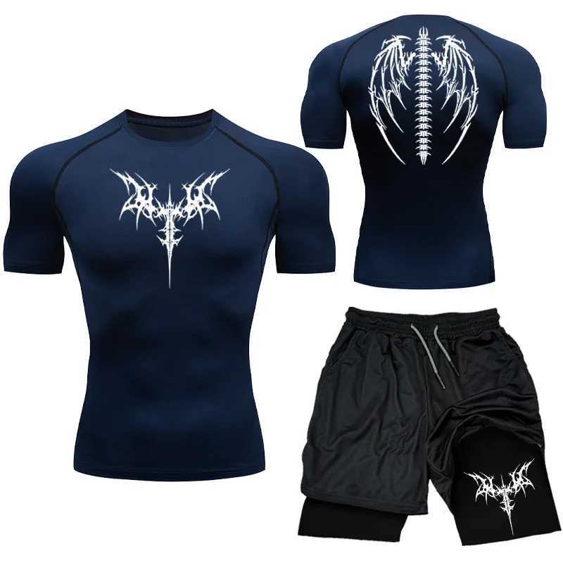 New Compression Shirt Men Rashguard Fitness Short Sleeve Running Shirt Men Gym T Shirt Sportswear Breathable Tights T Shirt Men X250129