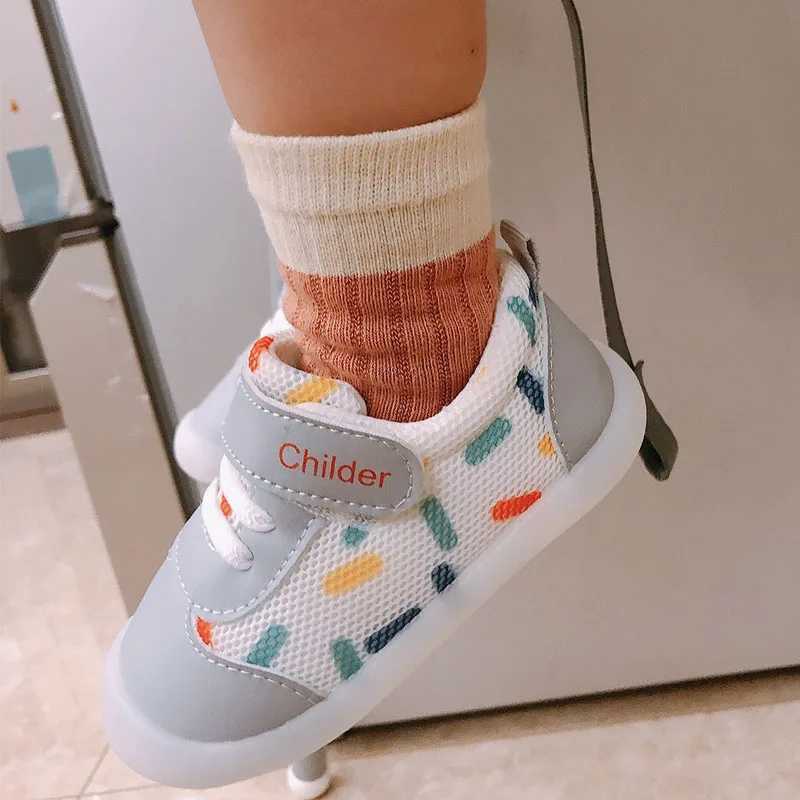 Kids Shoes For Girls Boys Spring Summer Breathable Mesh Newborn Baby First Walkers Anti-slip Soft Sole Infant Toddler Sneakers X250129