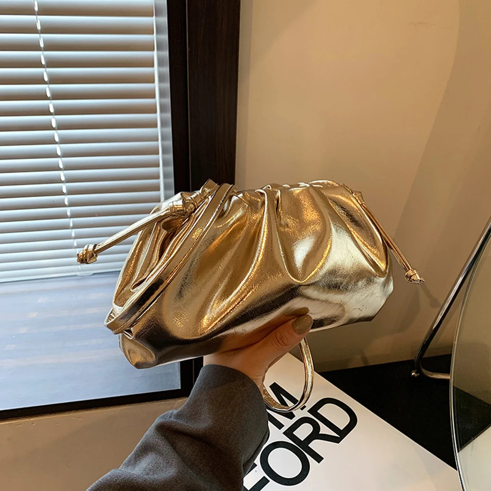 Fashion Dumpling Evening Handbag Womens Soft PU Leather Small Satchel High Quality Clutch Purse for Wedding Cocktail Party Prom 250117