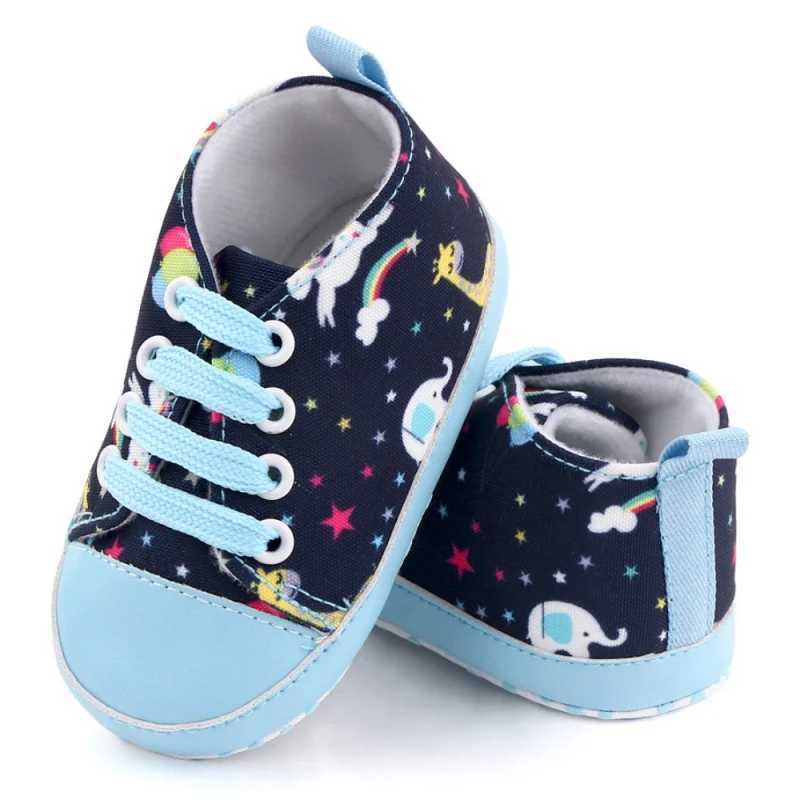 Newborn Boy Girl Shoes First Walker Baby Tie-Up Sneakers Unisex Fashion Soft Non-Slip Sole Casual Canvas Shoes Cute Crib Shoe X250129