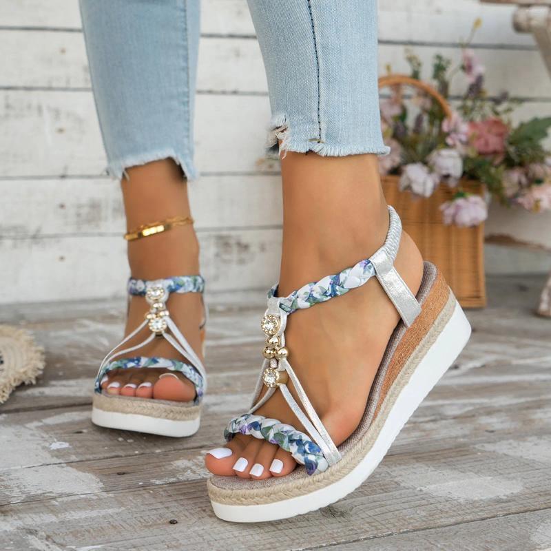 Hot Sandals 2025 Summer New Women Wedges Fashion Designer Shoes For Bohemian Platform Casual Outdoor