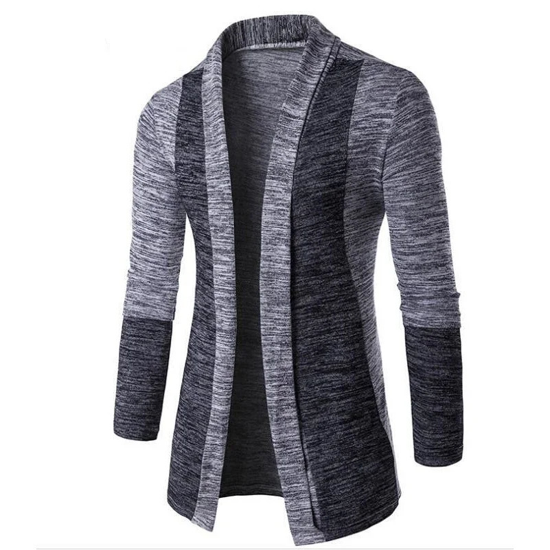 Mens Jacket Autumn and Winter Casual Hooded Solid Color Knit Windbreaker Large Size Cardigan Long Sleeve Sweater 250122