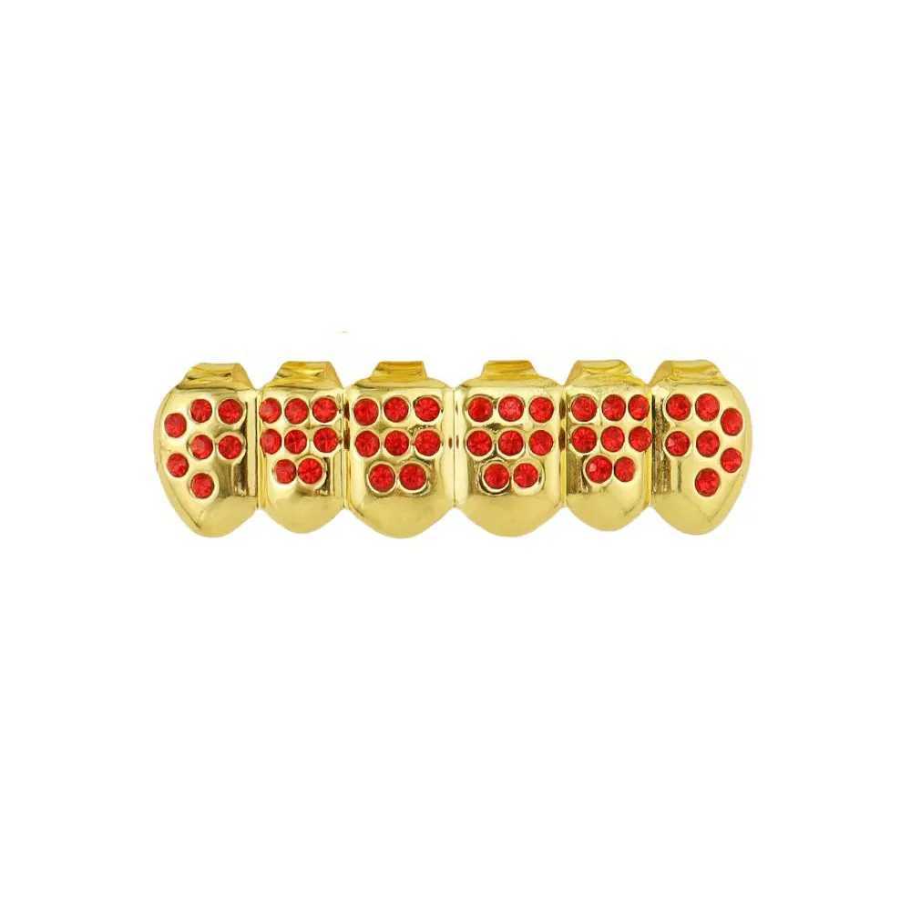 Iced Bling Teeth Caps Grillz Cubic Zircon Micro Pave Top Bottom Charm Grills For Men Women JewelryXJ250114