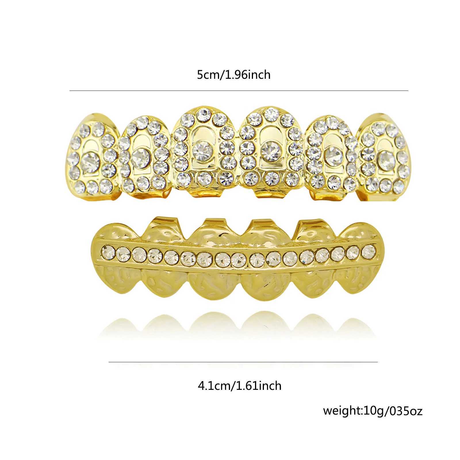 Fashion Gold Plated Teeth Grillz Hip Hop Cool Popular Vampire Gangsta Fang Tooth Cap Mold Kit Body JewelryXJ250114