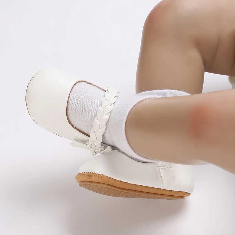 Baby womens shoes soft soled PU leather bow baby shoes non slip flat bottom baby shoes X250129