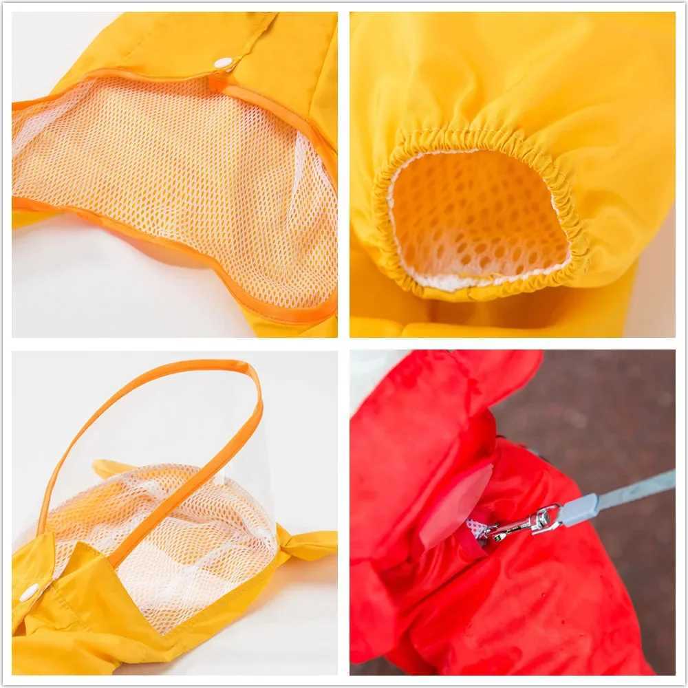 Waterproof Puppy Dog Raincoats Rain Jacket with Hood for Small Medium Dogs Poncho with Reflective Strap Honey Bee Bear DinosaurXJ250121