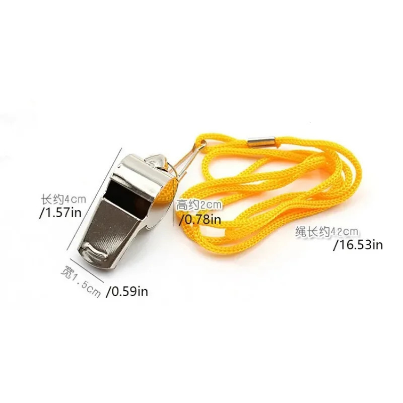 1PC Referee Whistles Metal Stainless Steel Sports Equipment With Lanyards Tools 250107