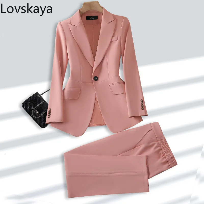 Korean version of womens long sleeved professional formal suit set interview work uniform 250122