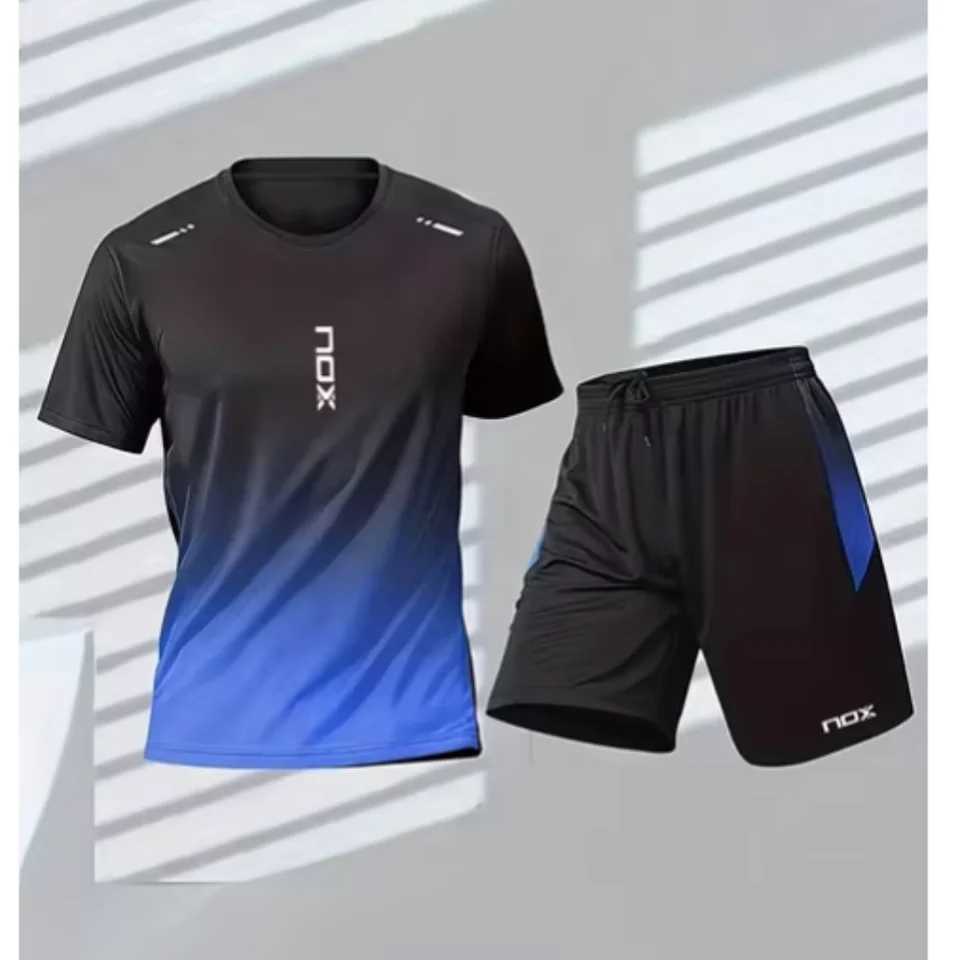 NOX Mens Sports T-shirt Summer Mens Tennis Sportswear 3D Printed Short-sleeved Crew Neck T-shirt /badminton Sports Top X250129