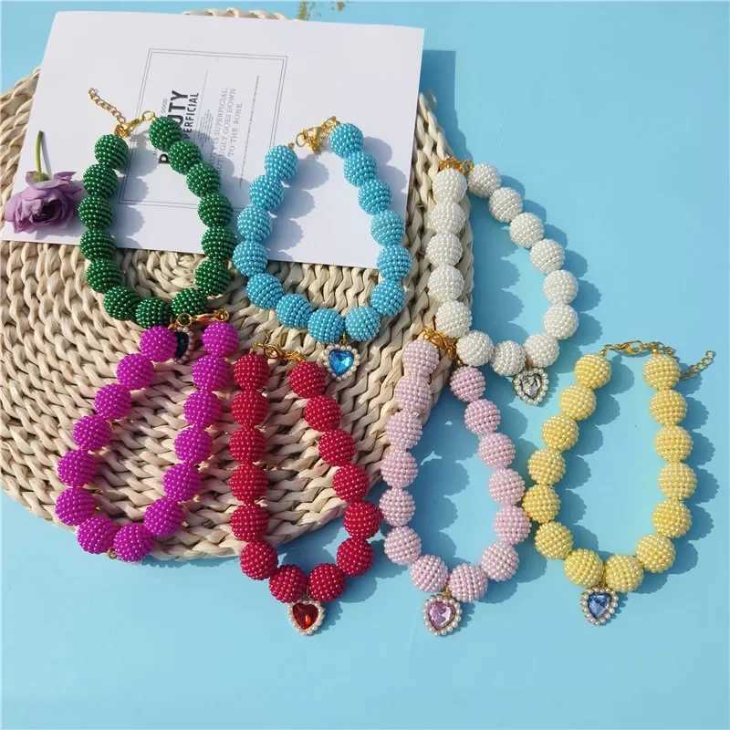 Hot Sale High-end Colorful Personized Pearl Pet Collar Adjustable Neck Necklace for Puppy Cats Dogs Wedding Party Pet Supplies X250129