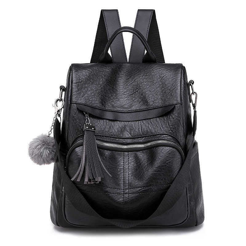 New Soft Leather Burglar Backpack Womens Dual purpose Outdoor Travel Bag Leisure Womens Backpack Women