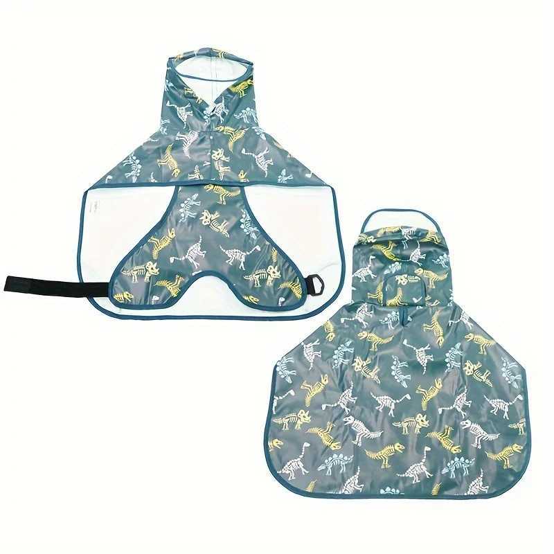 New Cute Dinosaur Dog Raincoat Dog Clothes Corgi Teddy Golden Hair Ins Pet RaincoatXJ250121