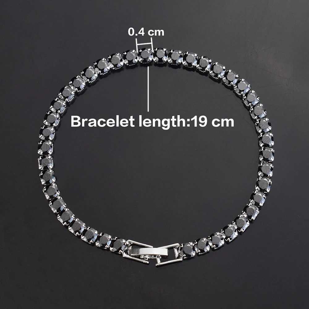 4mm Micro-inlaid Zircon Tennis Bracelet for Men 2025 New Men Bracelet Women Jewelry Accessories X250129