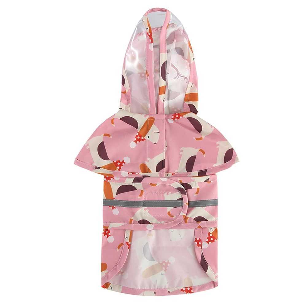Pets Dog Clothes Waterproof Dog Raincoat Jumpsuit For Medium Large Dogs Hooded Raincoats Reflective Strip Dogs Rain Coat XS-4XLXJ250121
